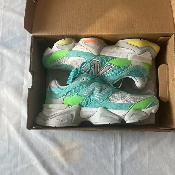 New Balance 9060 DTLR Cyan Burst Unisex Sneakers With box